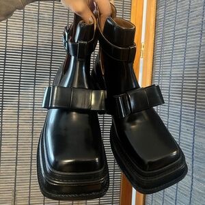 Shushutong Black Bow Boot